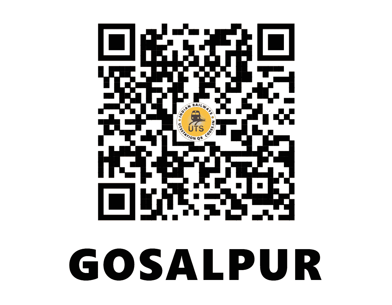 UTS QR Code for GOSALPUR - GSPR - WC (MADHYA PRADESH)